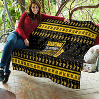 Saxophone The Instrument For Intellegent People Christmas Quilt Xmas Holiday Patterns - Wonder Print Shop