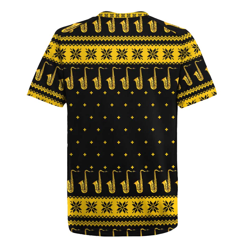 Saxophone The Instrument For Intellegent People Christmas Rugby Jersey Xmas Holiday Patterns - Wonder Print Shop
