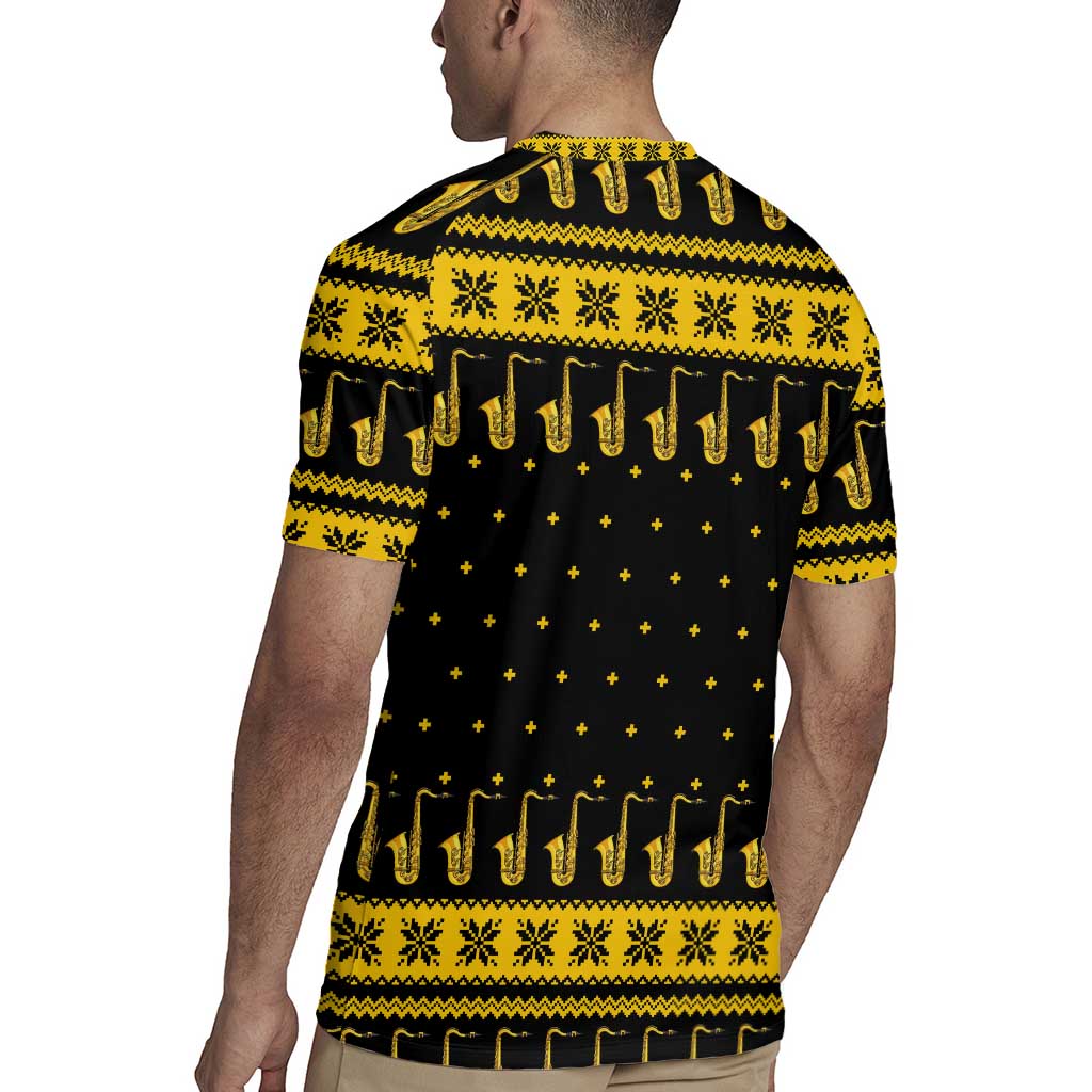 Saxophone The Instrument For Intellegent People Christmas Rugby Jersey Xmas Holiday Patterns - Wonder Print Shop