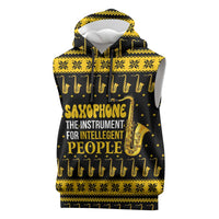 Saxophone The Instrument For Intellegent People Christmas Sleeveless Hoodie Xmas Holiday Patterns - Wonder Print Shop