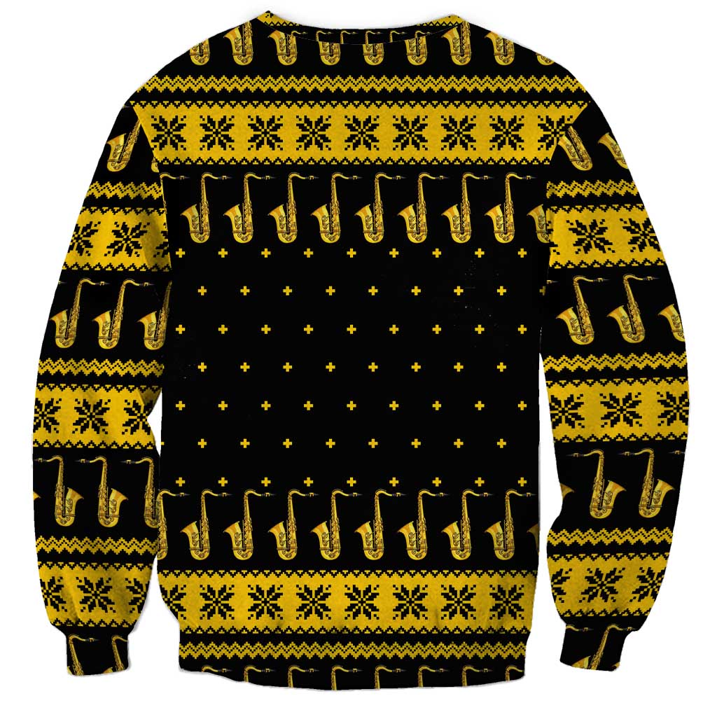 Saxophone The Instrument For Intellegent People Christmas Sweatshirt Xmas Holiday Patterns - Wonder Print Shop