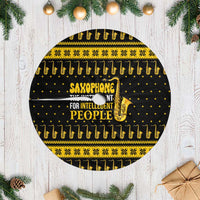 Saxophone The Instrument For Intellegent People Christmas Tree Skirt Xmas Holiday Patterns - Wonder Print Shop
