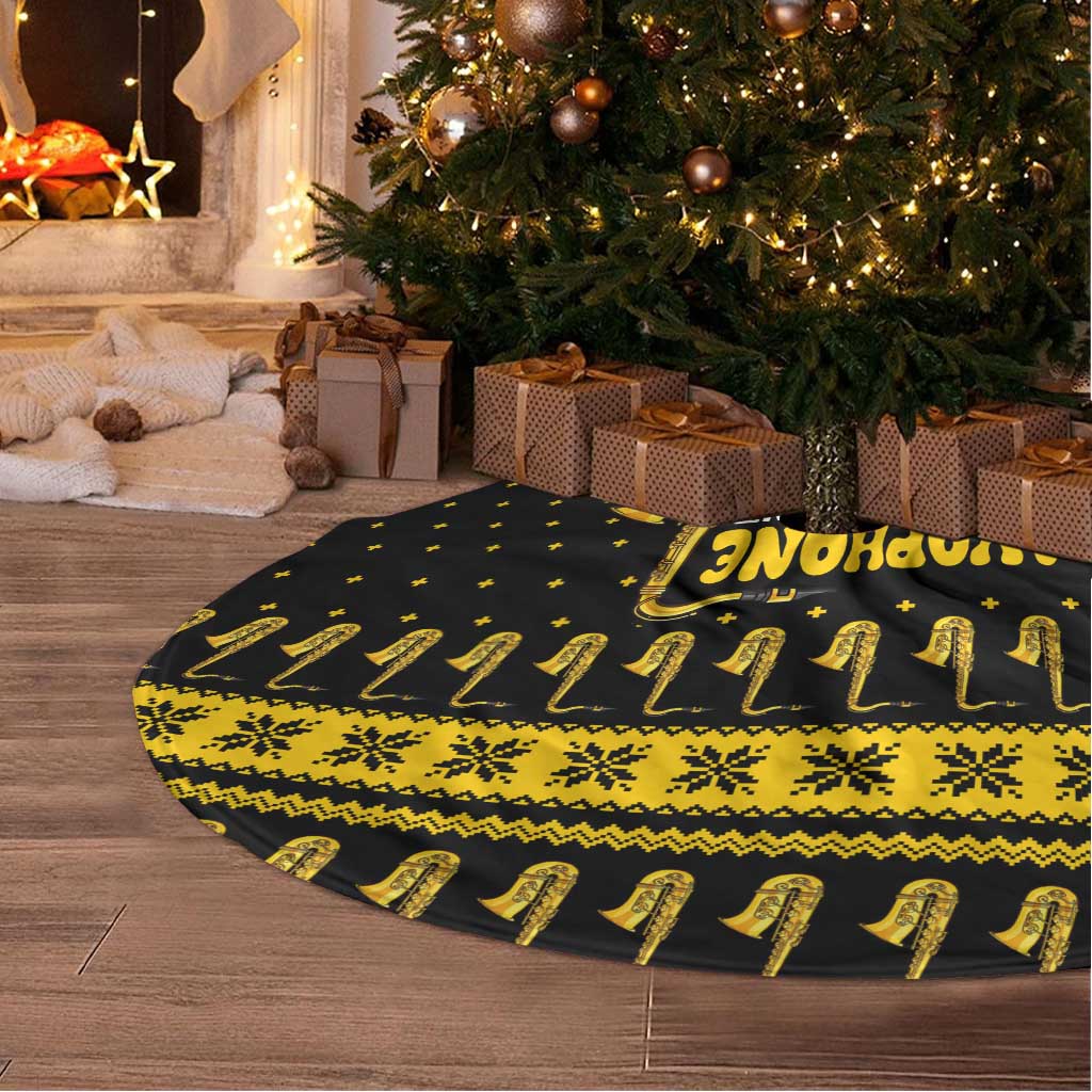 Saxophone The Instrument For Intellegent People Christmas Tree Skirt Xmas Holiday Patterns - Wonder Print Shop