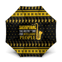 Saxophone The Instrument For Intellegent People Christmas Umbrella Xmas Holiday Patterns - Wonder Print Shop
