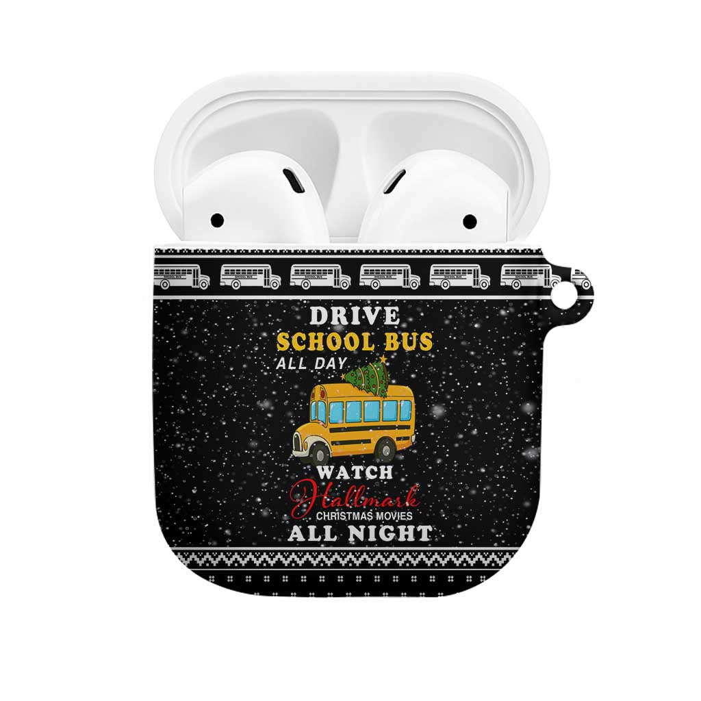 School Bus All Day Christmas AirPods Case Xmas Holiday Patterns - Wonder Print Shop