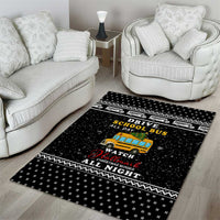 School Bus All Day Christmas Area Rug Xmas Holiday Patterns - Wonder Print Shop