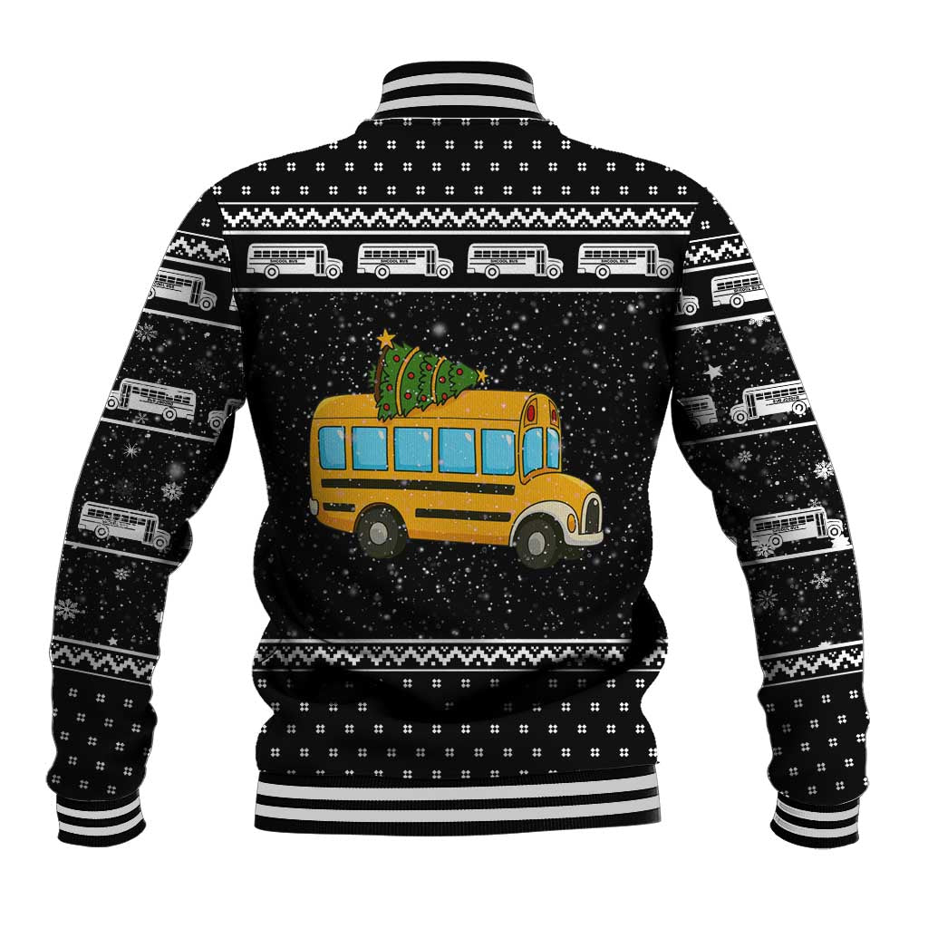School Bus All Day Christmas Baseball Jacket Xmas Holiday Patterns - Wonder Print Shop