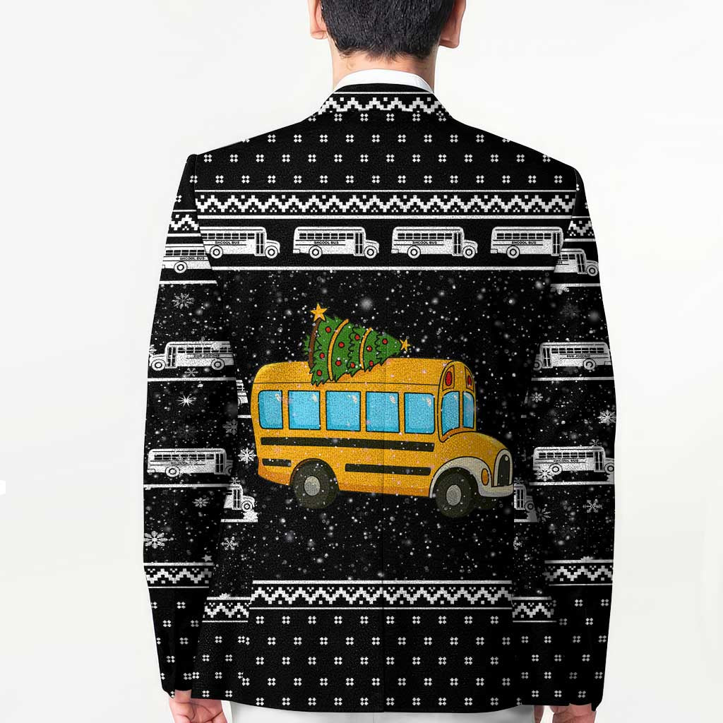 School Bus All Day Christmas Blazer Xmas Holiday Patterns - Wonder Print Shop