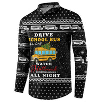 School Bus All Day Christmas Button Sweatshirt Xmas Holiday Patterns - Wonder Print Shop