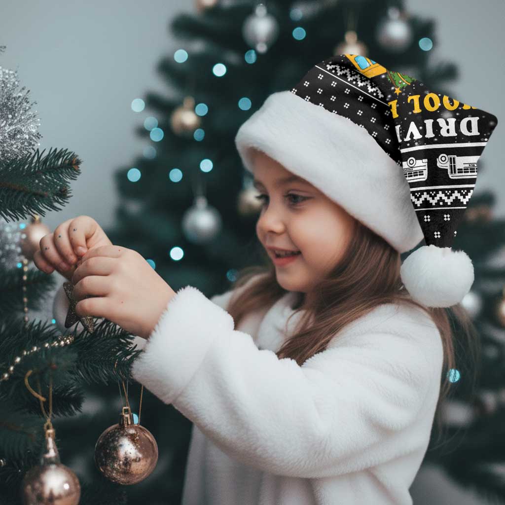 School Bus All Day Christmas Santa Hat Xmas Holiday Patterns - Wonder Print Shop