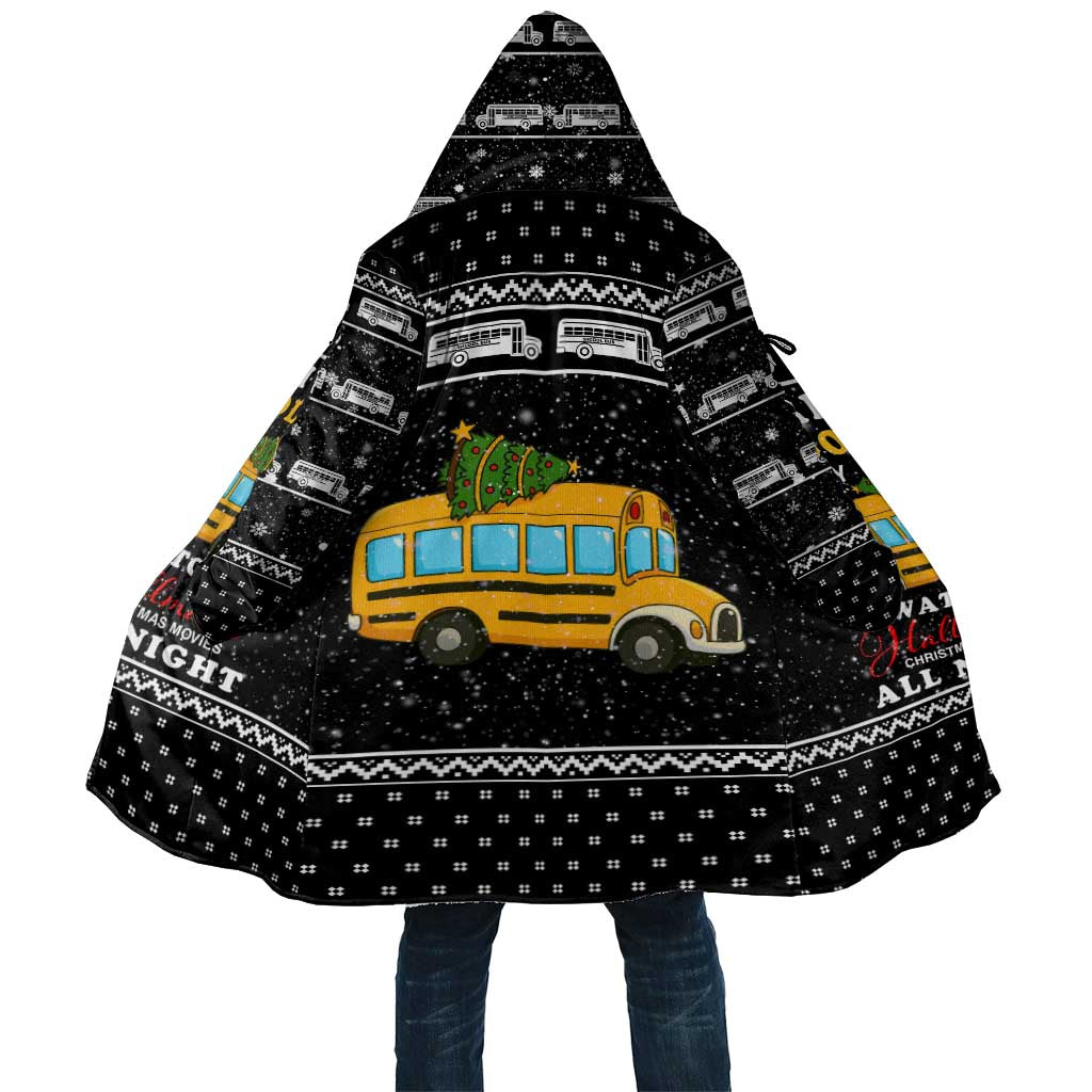 School Bus All Day Christmas Cloak Xmas Holiday Patterns - Wonder Print Shop