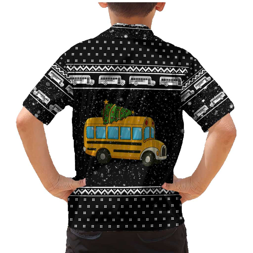 School Bus All Day Christmas Family Matching Mermaid Dress and Hawaiian Shirt Xmas Holiday Patterns - Wonder Print Shop