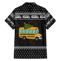 School Bus All Day Christmas Family Matching Off The Shoulder Long Sleeve Dress and Hawaiian Shirt Xmas Holiday Patterns - Wonder Print Shop