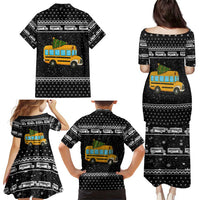 School Bus All Day Christmas Family Matching Puletasi and Hawaiian Shirt Xmas Holiday Patterns - Wonder Print Shop