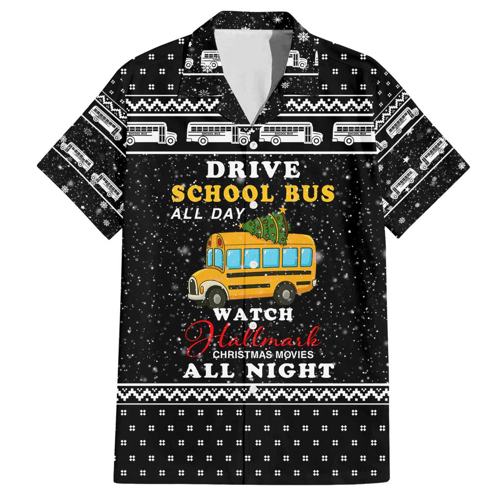 School Bus All Day Christmas Family Matching Tank Maxi Dress and Hawaiian Shirt Xmas Holiday Patterns - Wonder Print Shop