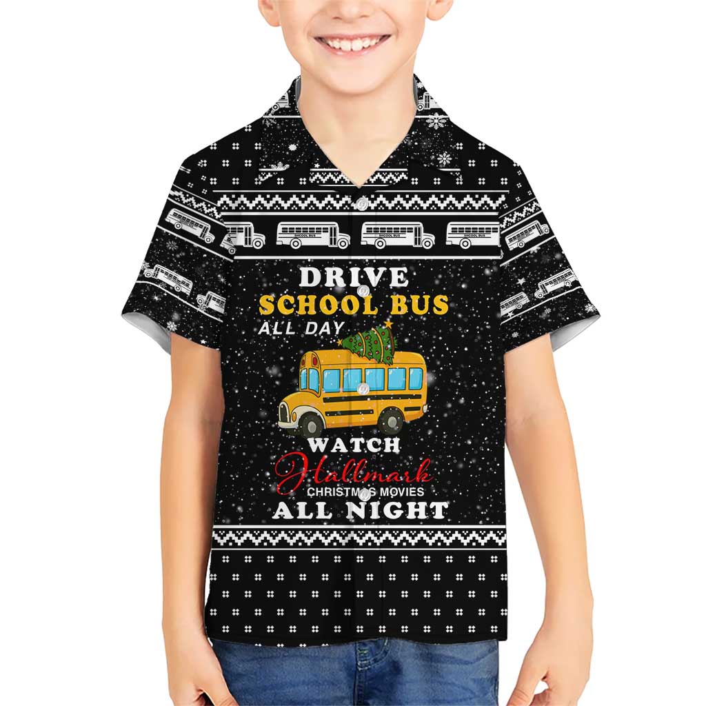 School Bus All Day Christmas Hawaiian Shirt Xmas Holiday Patterns - Wonder Print Shop