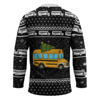 School Bus All Day Christmas Hockey Jersey Xmas Holiday Patterns - Wonder Print Shop