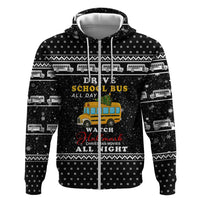 School Bus All Day Christmas Hoodie Xmas Holiday Patterns - Wonder Print Shop