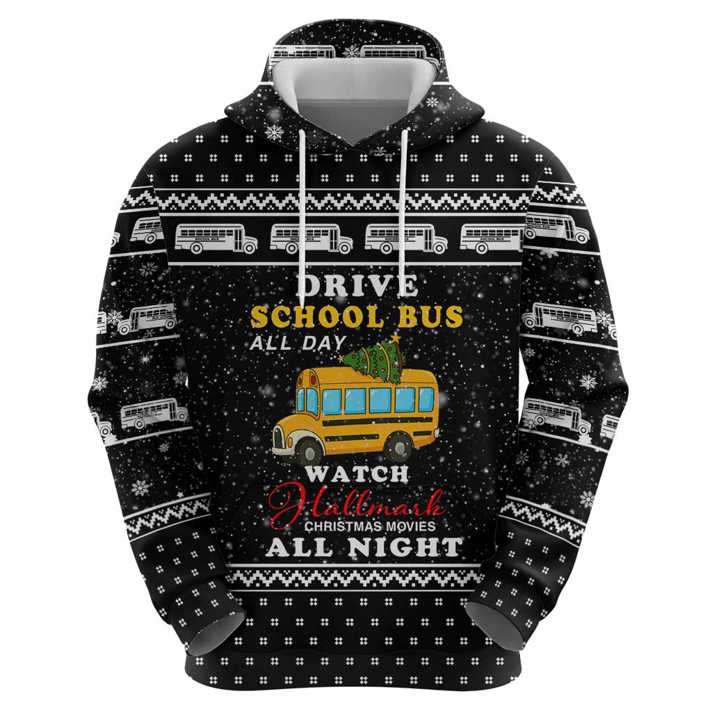 School Bus All Day Christmas Hoodie Xmas Holiday Patterns - Wonder Print Shop