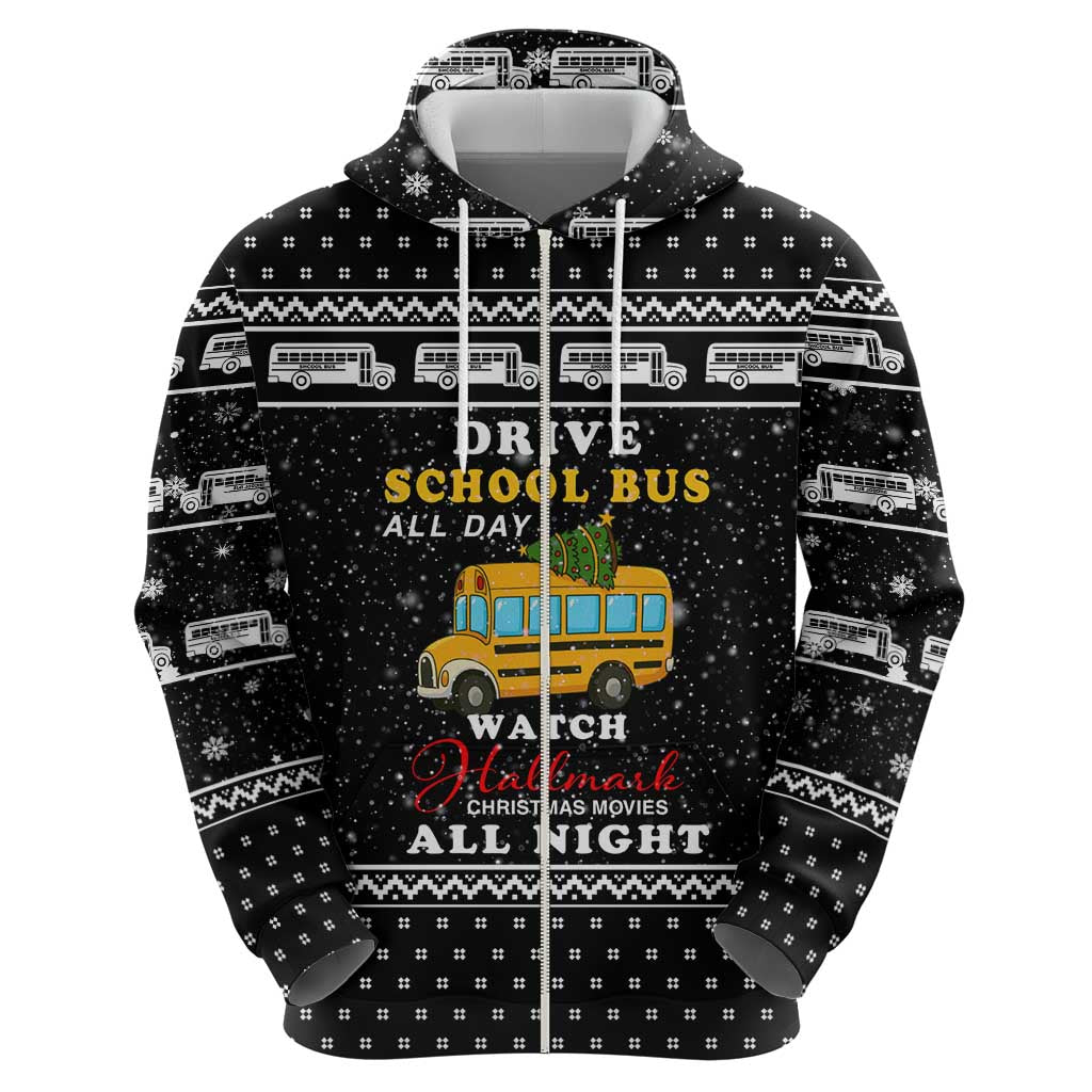 School Bus All Day Christmas Hoodie Xmas Holiday Patterns - Wonder Print Shop
