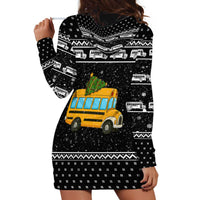 School Bus All Day Christmas Hoodie Dress Xmas Holiday Patterns - Wonder Print Shop