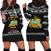 School Bus All Day Christmas Hoodie Dress Xmas Holiday Patterns - Wonder Print Shop