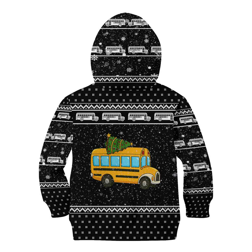 School Bus All Day Christmas Kid Hoodie Xmas Holiday Patterns - Wonder Print Shop