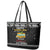 School Bus All Day Christmas Leather Tote Bag Xmas Holiday Patterns - Wonder Print Shop