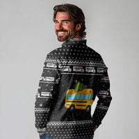 School Bus All Day Christmas Long Sleeve Polo Shirt Xmas Holiday Patterns - Wonder Print Shop