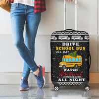 School Bus All Day Christmas Luggage Cover Xmas Holiday Patterns - Wonder Print Shop