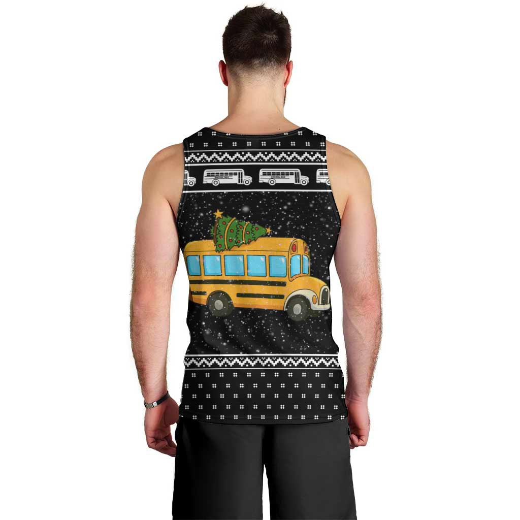 School Bus All Day Christmas Men Tank Top Xmas Holiday Patterns - Wonder Print Shop