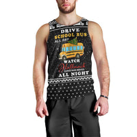 School Bus All Day Christmas Men Tank Top Xmas Holiday Patterns - Wonder Print Shop