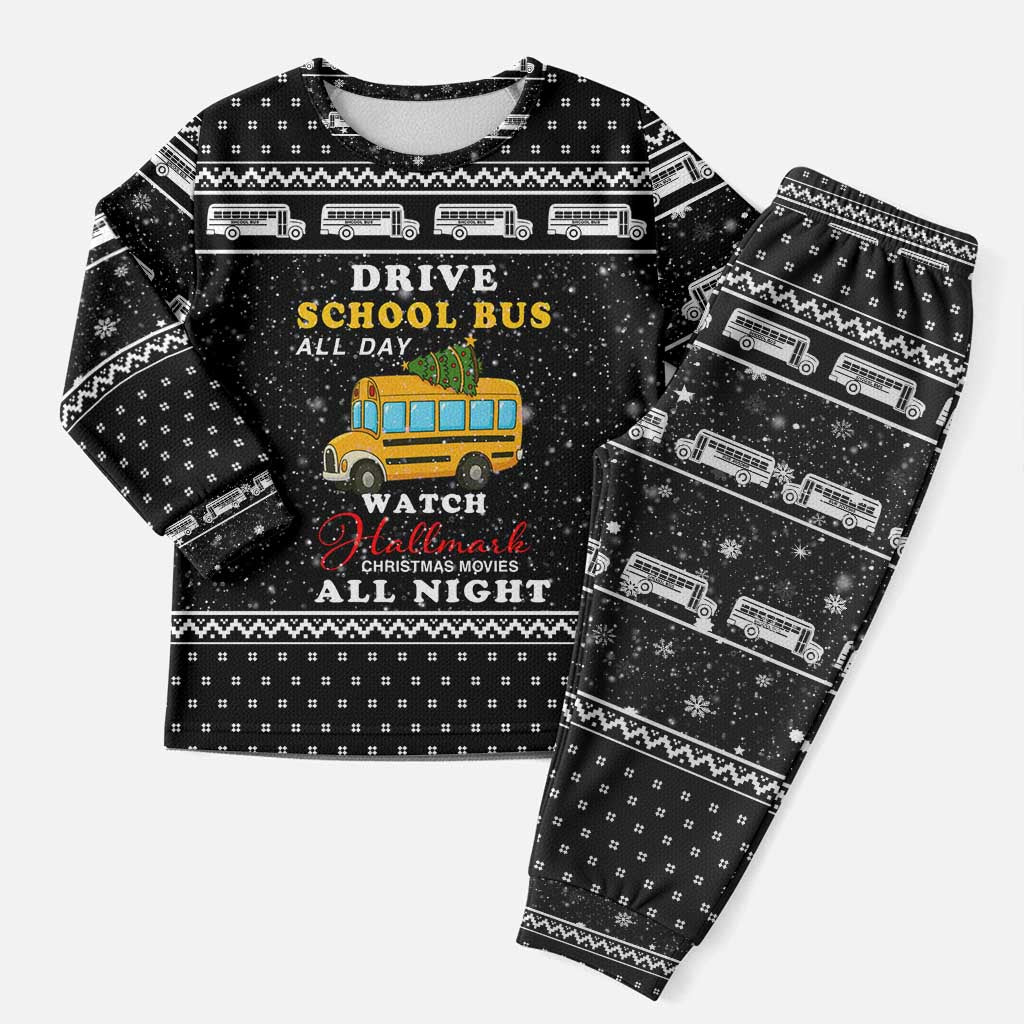 School Bus All Day Christmas Pajama Set Xmas Holiday Patterns - Wonder Print Shop