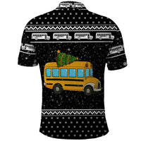 School Bus All Day Christmas Polo Shirt Xmas Holiday Patterns - Wonder Print Shop