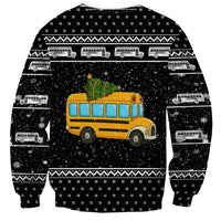School Bus All Day Christmas Sweatshirt Xmas Holiday Patterns - Wonder Print Shop