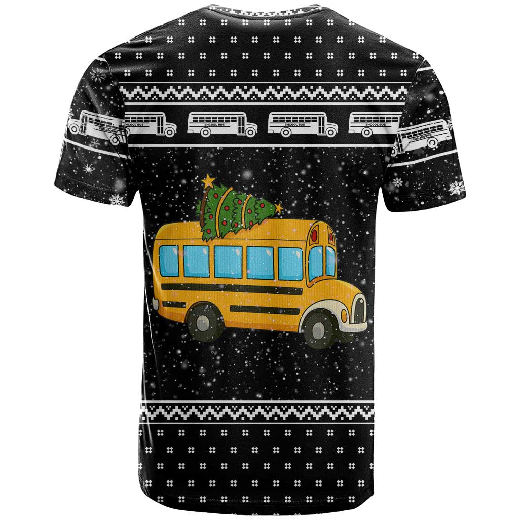 School Bus All Day Christmas T Shirt Xmas Holiday Patterns - Wonder Print Shop