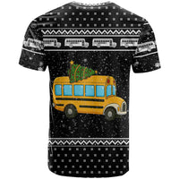 School Bus All Day Christmas T Shirt Xmas Holiday Patterns - Wonder Print Shop
