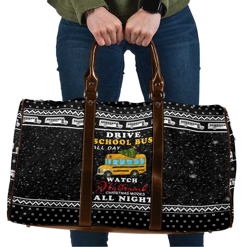 School Bus All Day Christmas Travel Bag Xmas Holiday Patterns - Wonder Print Shop