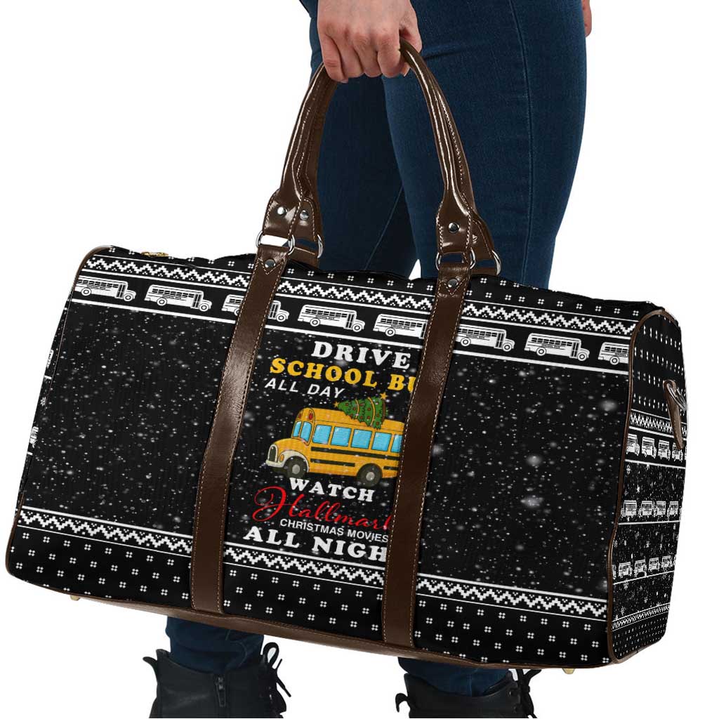School Bus All Day Christmas Travel Bag Xmas Holiday Patterns - Wonder Print Shop