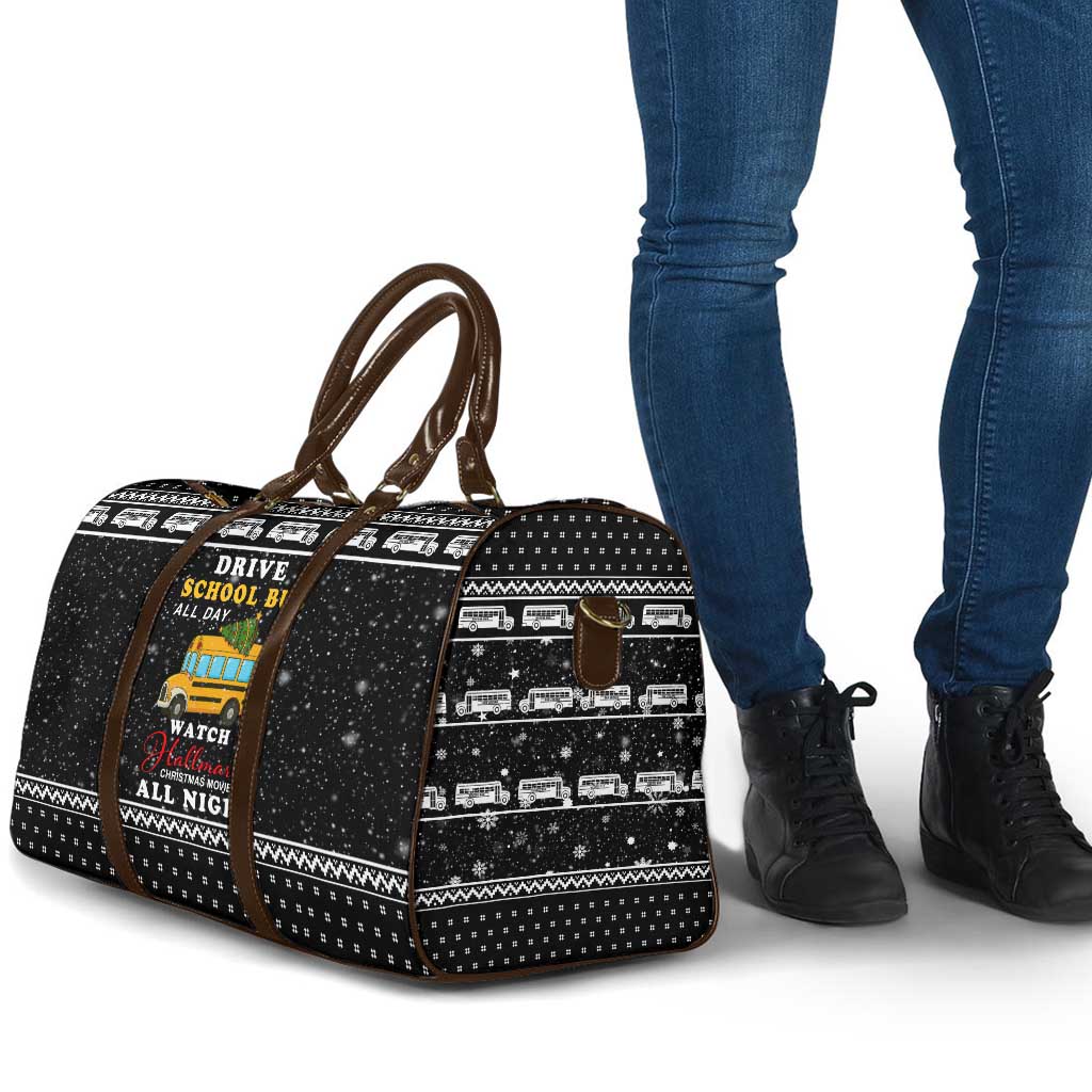School Bus All Day Christmas Travel Bag Xmas Holiday Patterns - Wonder Print Shop