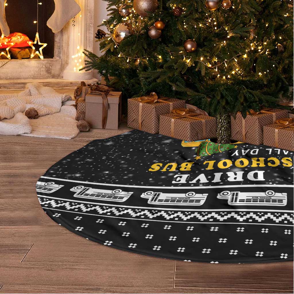 School Bus All Day Christmas Tree Skirt Xmas Holiday Patterns - Wonder Print Shop
