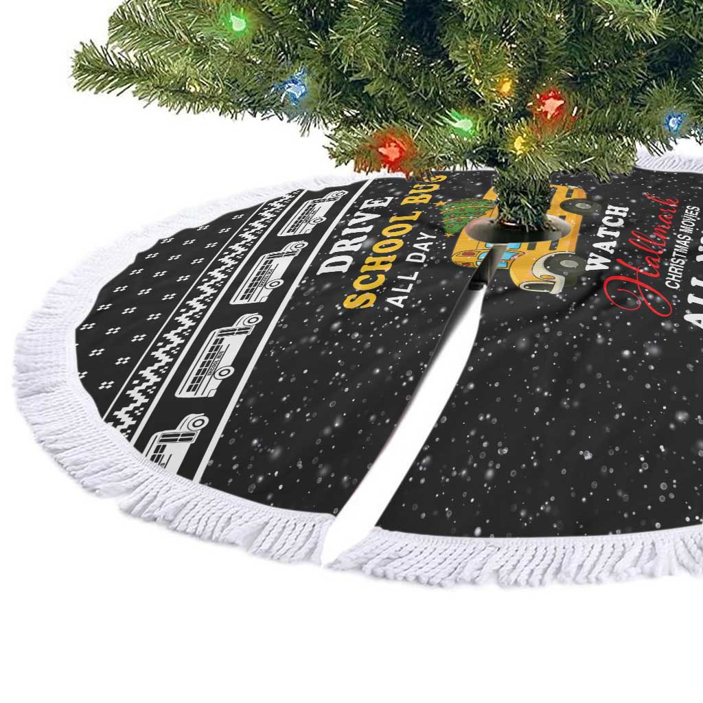 School Bus All Day Christmas Tree Skirt Xmas Holiday Patterns - Wonder Print Shop