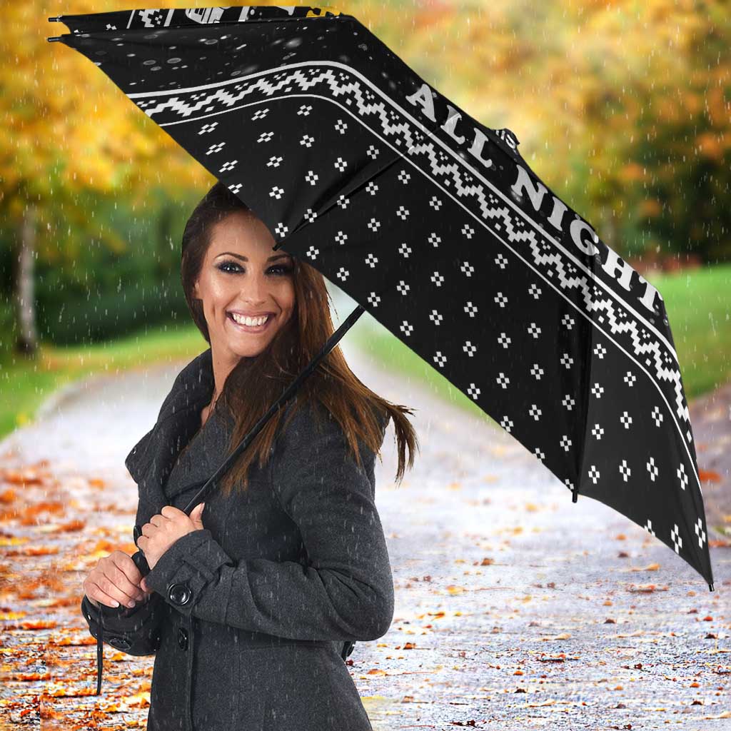 School Bus All Day Christmas Umbrella Xmas Holiday Patterns - Wonder Print Shop