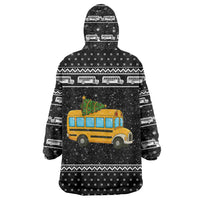 School Bus All Day Christmas Wearable Blanket Hoodie Xmas Holiday Patterns - Wonder Print Shop
