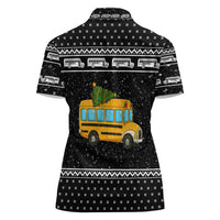 School Bus All Day Christmas Women Polo Shirt Xmas Holiday Patterns - Wonder Print Shop