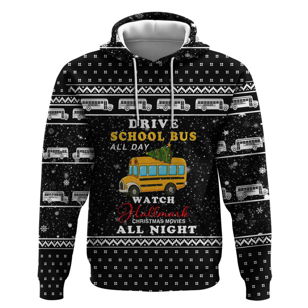 School Bus All Day Christmas Zip Hoodie Xmas Holiday Patterns - Wonder Print Shop