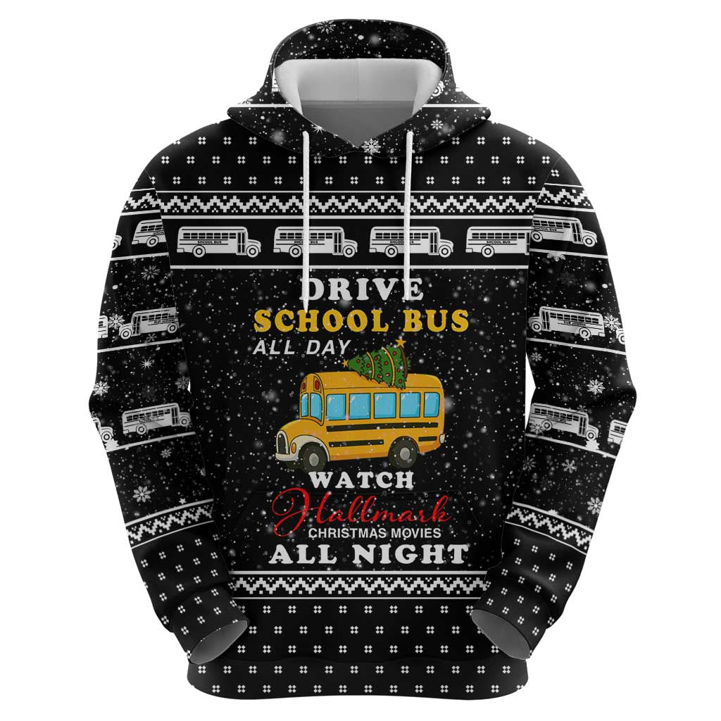 School Bus All Day Christmas Zip Hoodie Xmas Holiday Patterns - Wonder Print Shop
