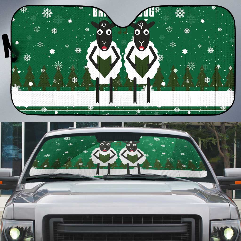 Sheep Baaa Humbug Christmas Auto Sun Shade Xmas Holiday Patterns - Wonder Print Shop