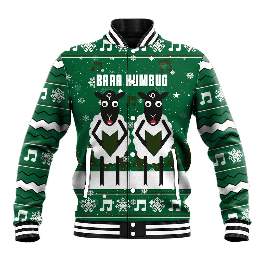 Sheep Baaa Humbug Christmas Baseball Jacket Xmas Holiday Patterns - Wonder Print Shop