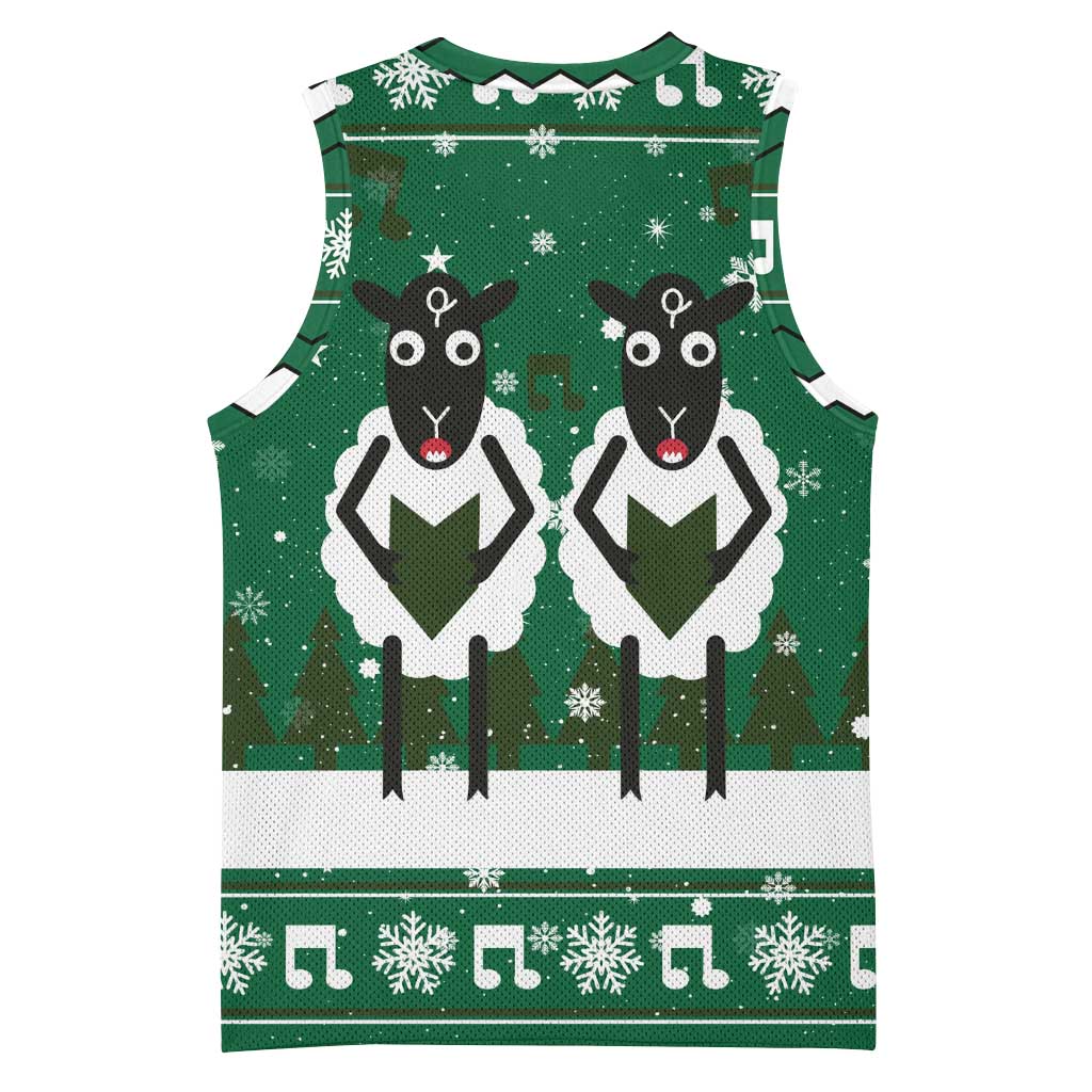 Sheep Baaa Humbug Christmas Basketball Jersey Xmas Holiday Patterns - Wonder Print Shop